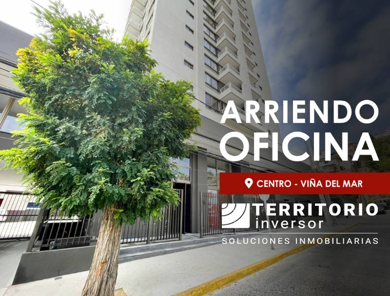 SE ARRIENDA ILUMINADA OFICINA EN CENTRO DEL VIA DEL MAR