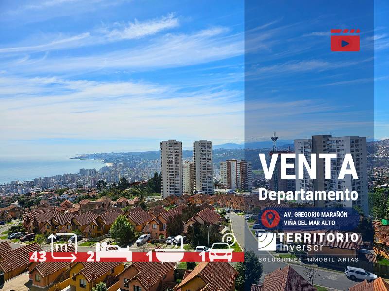 VENTA DEPTO VIA DEL MAR ALTO....                                        